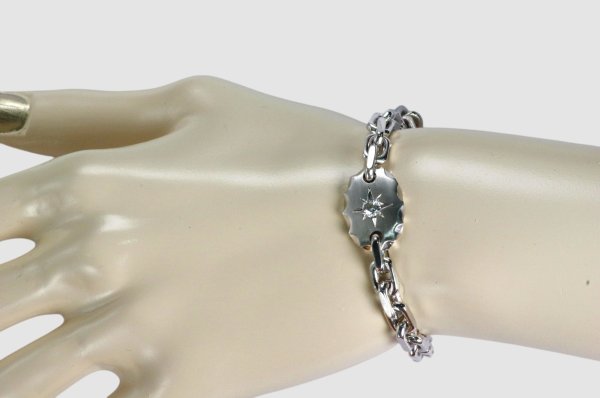 画像5: 【受注生産品】Pt900ダイヤモンドプレート付きブレスレット (5)