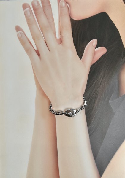 画像10: 【受注生産品】Pt900ダイヤモンドプレート付きブレスレット (10)