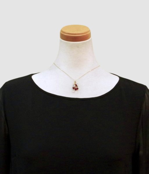 画像6: K18ガーネット×水晶ブリオレットカットネックレス (6)