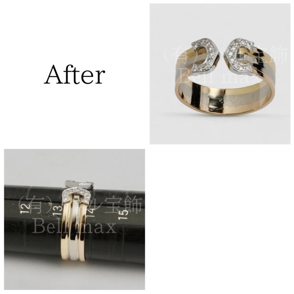 画像3: 【修理例】サイズ直し　カルティエ2Cリング (3)