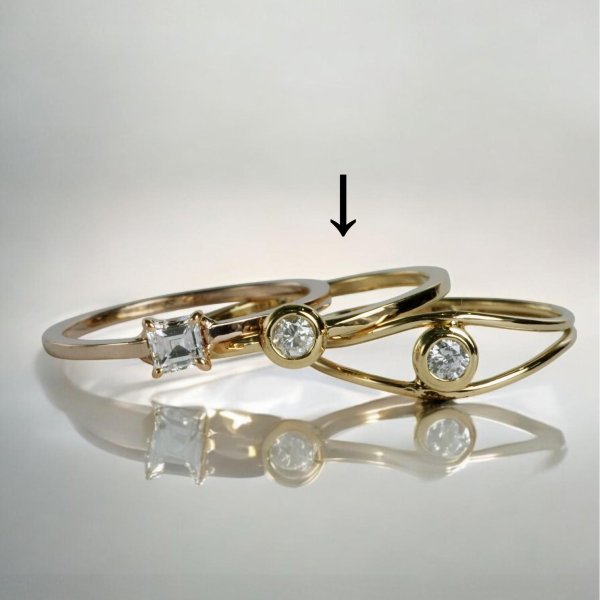 画像10: K18YG ダイヤモンドリング(0.087ct) (10)