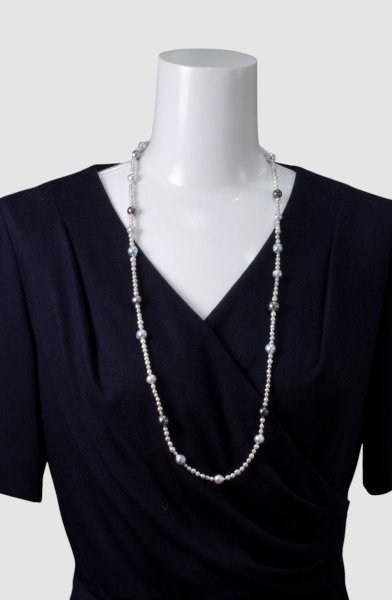 画像8: 黒蝶パール×アコヤパールネックレス (8)