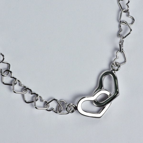 画像3: 【60%OFF】sv925ハートチェーンネックレス (3)