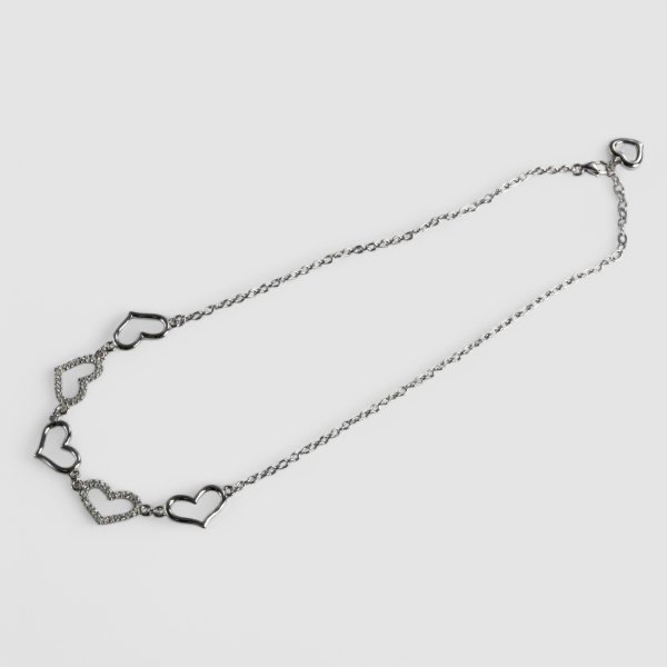 画像3: 【70%OFF】sv925 cz入ハートネックレス (3)