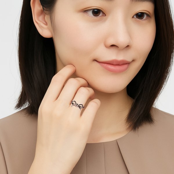 画像5: sv925 縁結びリボンリングMARU (5)