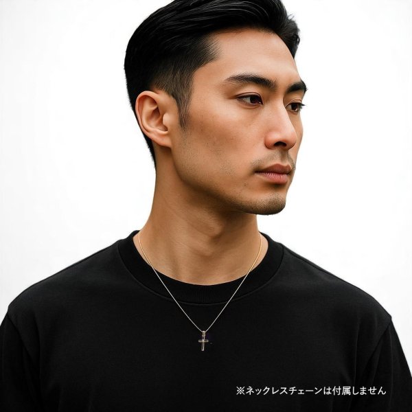 画像6: K18ダイヤ入りクロスペンダント (6)
