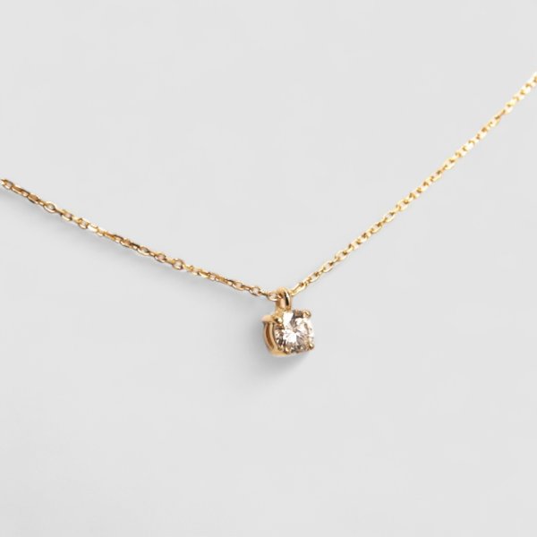 画像4: K18 1粒ダイヤモンドネックレス (4)