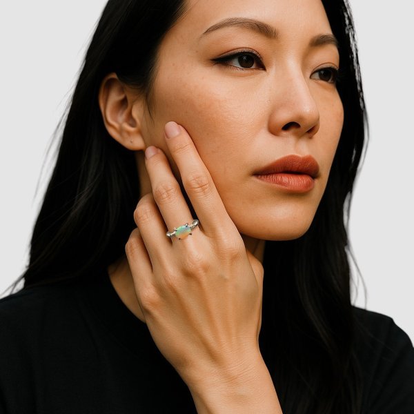 画像7: Pt900オパールリング (7)