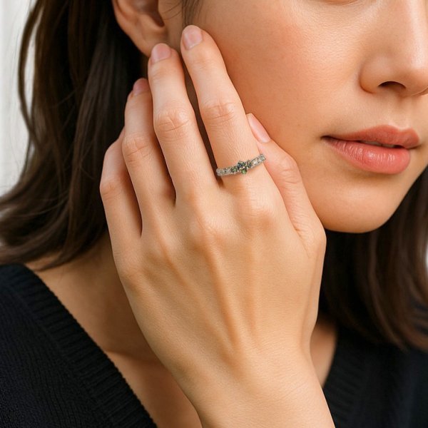 画像6: Pt900アレキサンドライト×ダイヤモンドリング (6)