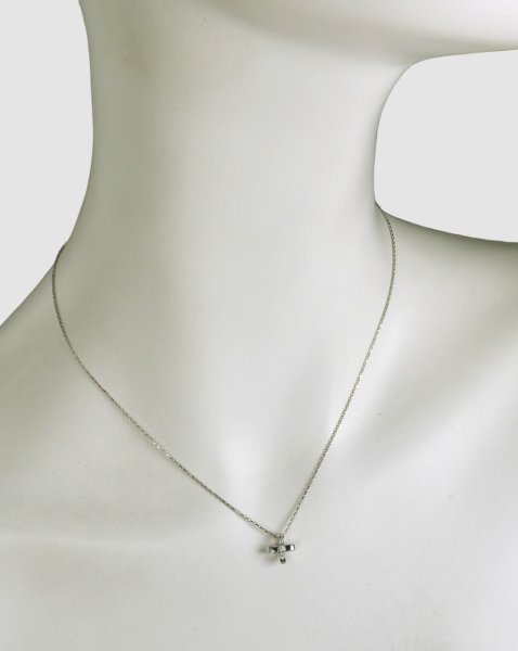 画像2: Ptダイヤモンドクロス2wayペンダントネックレス (2)