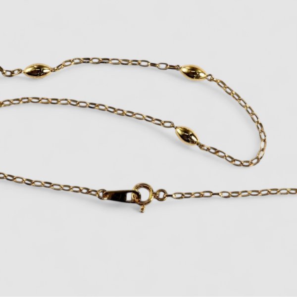 画像5: K18アーモンドパーツ ステーションネックレス (5)