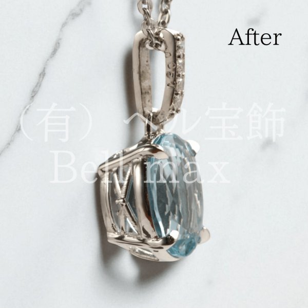画像5: 【リフォーム例】アクアマリンリングをエレガントなペンダントへ！ (5)