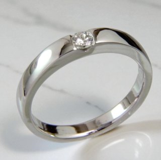 プラチナ6本爪ダイアモンドリングを日常使いのシンプルな指輪にリフォーム