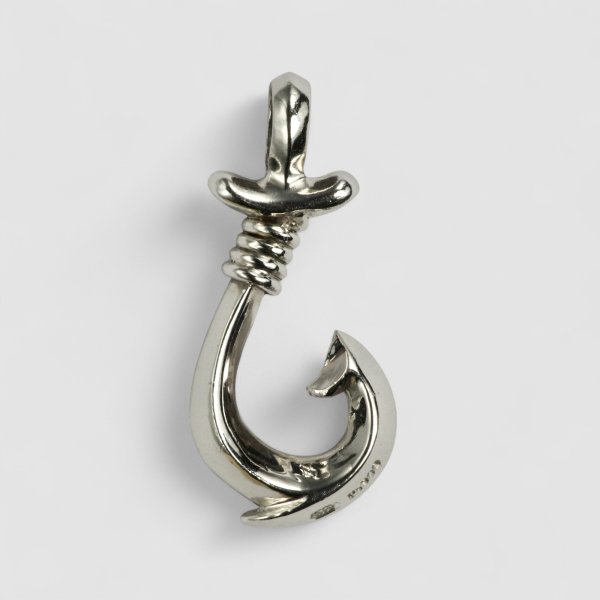 画像2: Pt900 フィッシュフックペンダント Mサイズ (2)