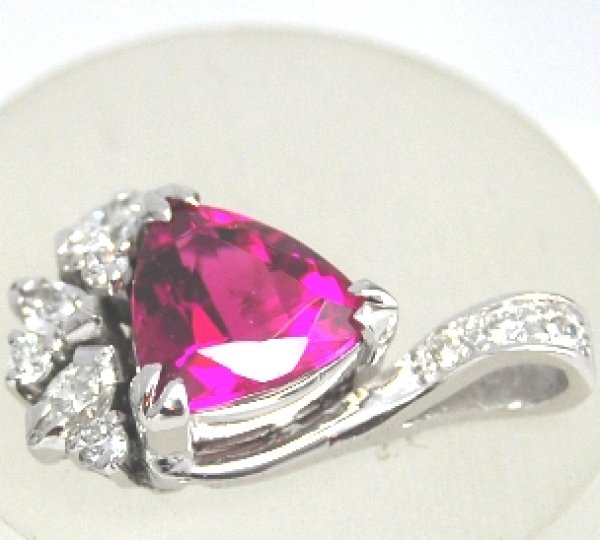 画像4: Pt900ピンクトルマリンダイヤ入りペンダントオーダー制作 (4)