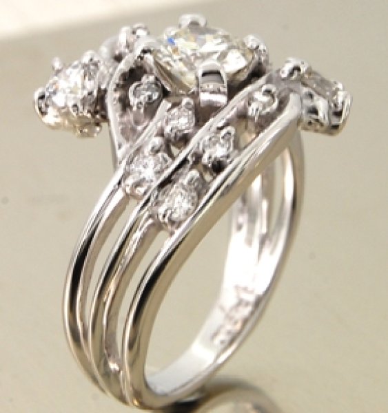 画像6: ダイヤ立て爪リング（指輪）、ダイヤファッションリングで1本のダイヤリングにリフォーム (6)