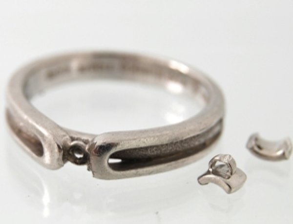 画像5: 使わなくなったプラチナリング枠を利用してプラチナ、金のコンビピンキーリング制作 (5)