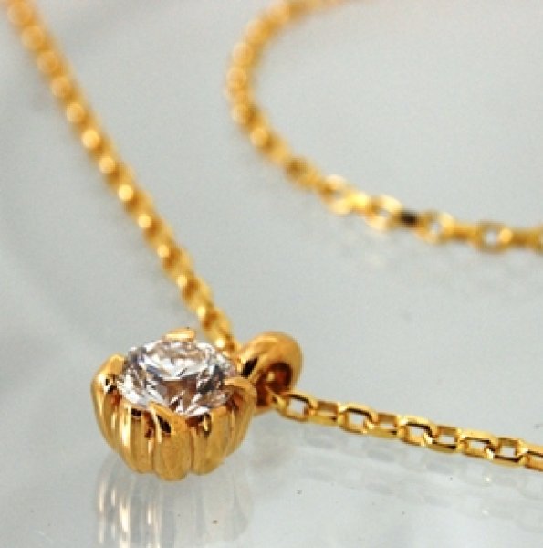 画像5: プラチナダイヤ立爪リングをK18イエローゴールドのダイヤペンダントネックレスにリフォーム (5)