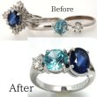 画像1: 3本の指輪の石を使って1本の指輪にリフォーム制作 (1)