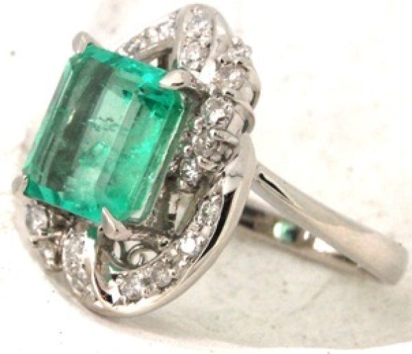 画像6: Pt900エメラルドダイヤリングをシンプルなデザインにリフォーム制作 (6)