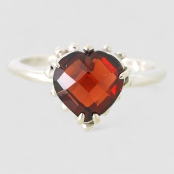 画像5: プレゼント用、ハートシェイプのガーネットで、指輪、ペンダント制作 (5)