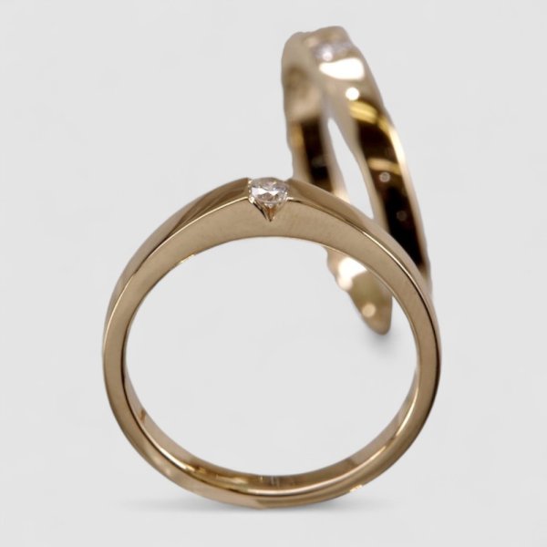 画像2: 24金（純金）の指輪の材料でK18リング2本制作 (2)