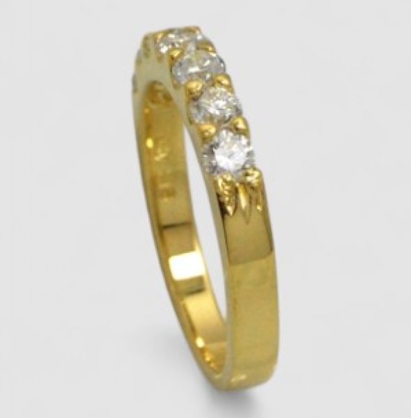 画像2: 【オーダー例】K18ハーフエタニティダイヤモンドリング (2)