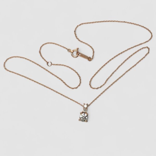 画像3: プラチナダイアモンドリング・リフォームでK18ピンクゴールドダイアモンドペンダントに作り替え (3)