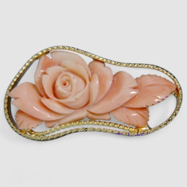 画像3: 【オーダー制作例】K18珊瑚帯留め制作 (3)