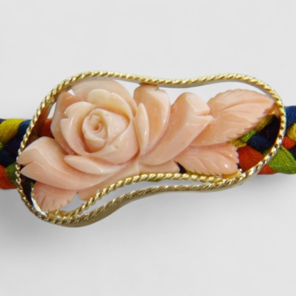 画像2: 【オーダー制作例】K18珊瑚帯留め制作 (2)