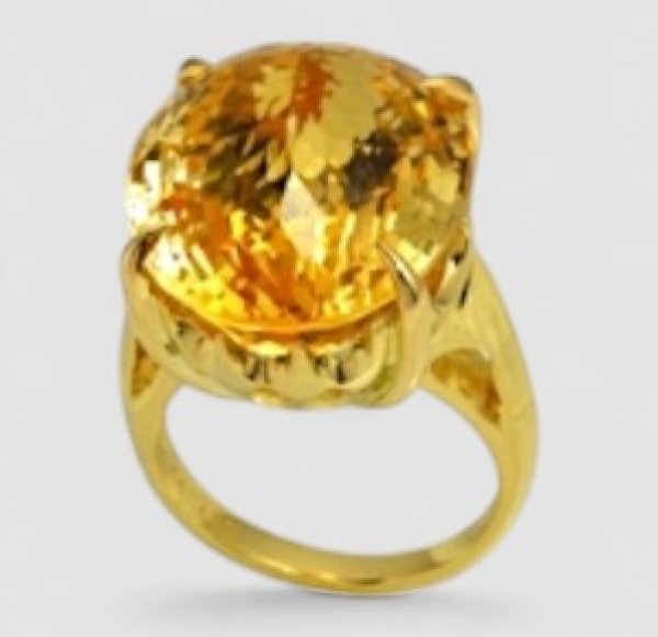 画像2: 【オーダー制作例】シトリントパーズリング (2)