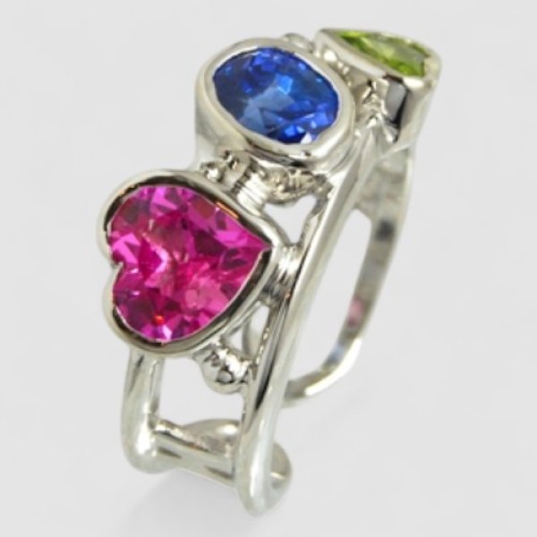 画像3: 【オーダー例】お預かり石でつくるカラフルリング (3)