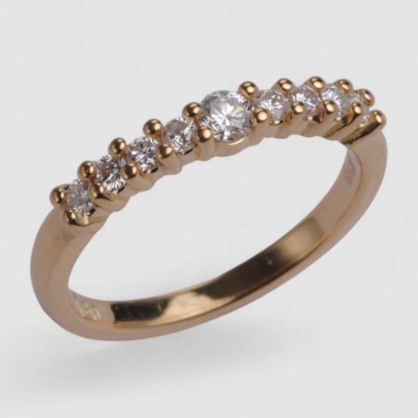 画像2: 【オーダー例】【リフォーム例】お持ちのダイヤでハーフエタニティリングへ (2)