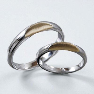 画像1: 【オーダー制作例】Pt900/K18コンビ フラワーモチーフのエンゲージリング