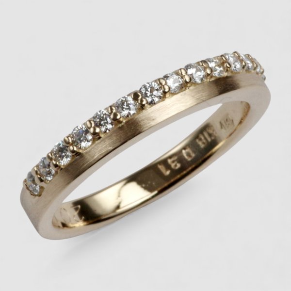 画像2: 【リフォーム例】プラチナのハーフエタニティリングをK18ゴールドへ (2)