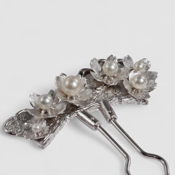 画像4: 【オーダー例】ジュエリーCADと職人技で創る、銀の桜かんざし (4)