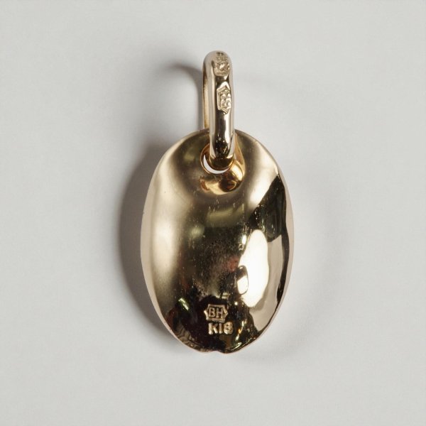 画像2: ★再入荷★K18オーバル凹みペンダント (2)