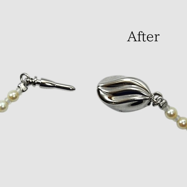 画像3: 【修理例】パールネックレスの糸替えと金具交換 (3)