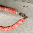 画像3: 【修理例】サンゴのネックレス金具交換・ワイヤー交換 (3)
