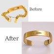 画像1: 【リフォーム例】K18ダイヤ入りブレスレットをバングルへ (1)