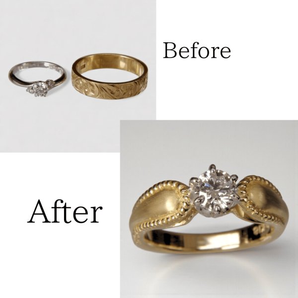画像1: 【リフォーム】ダイヤモンド婚約指輪デザイン変更 (1)