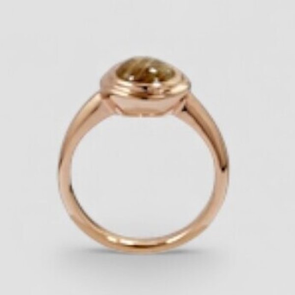 画像4: 【オーダー例】K18PG ルチルクォーツのシンプルリング (4)