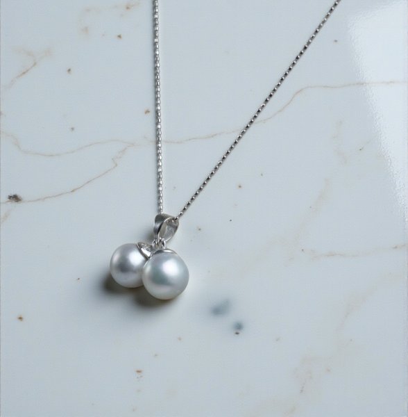 画像4: 【リフォーム例】シルバーのパールイヤリングを「さくらんぼ」のようなペンダントへ (4)