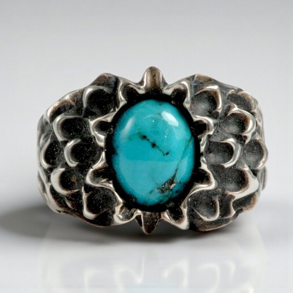 画像1: SV925ターコイズオリジナルダリアリング (1)