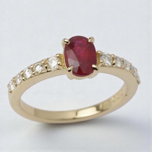 画像3: 【オーダー例】K18ルビーサイドメレリング制作 (3)