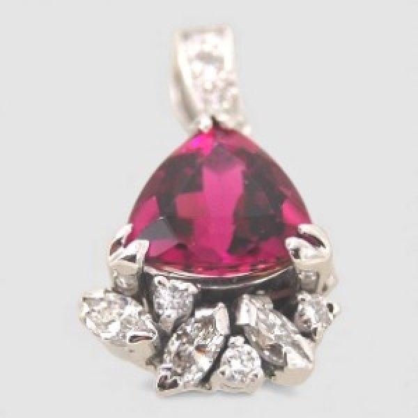 画像6: 【オーダー例】ピンクトルマリンとマーキスダイヤのプラチナペンダント (6)
