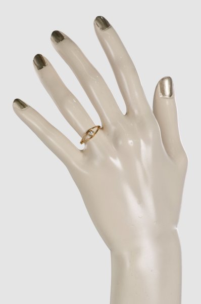 画像5: K18YG ２ライン ダイヤモンドリング(0.088ct) (5)