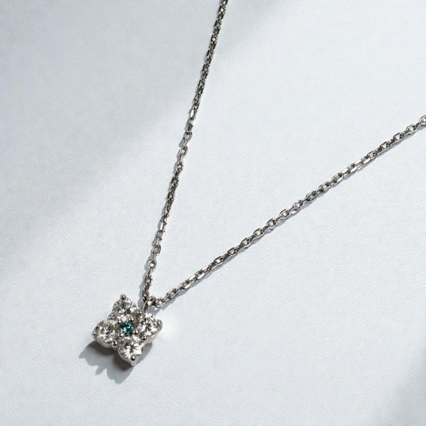 画像2: Ptダイヤモンドペンダントネックレス (2)