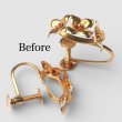 画像2: 【リフォーム例】K18イヤリングをピアスへ (2)
