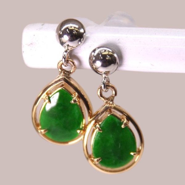 画像3: 【リフォーム例】K18緑石イヤリングをブラピアスへ (3)